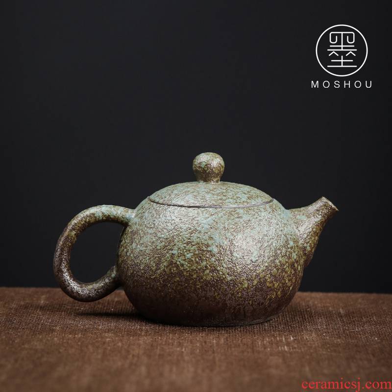 Restoring ancient ways by Japanese side teapot coarse ceramic tea set suit household contracted tea zen ceramic pot