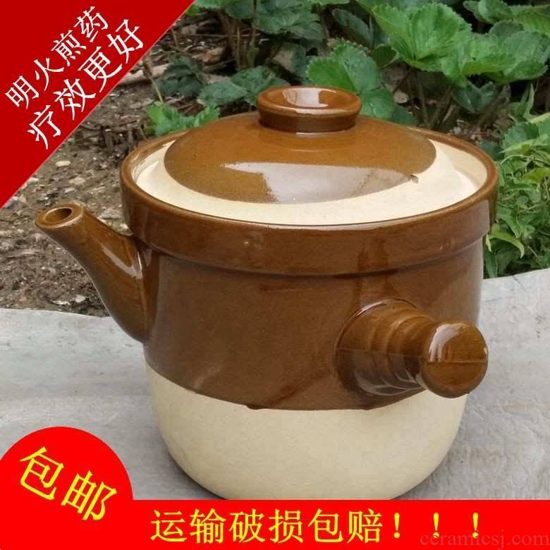 Old ceramic boil medicine JianYaoGuo pot boil Chinese medicine Chinese medicine jar flame casserole health talk on high temperature hold bag in the mail