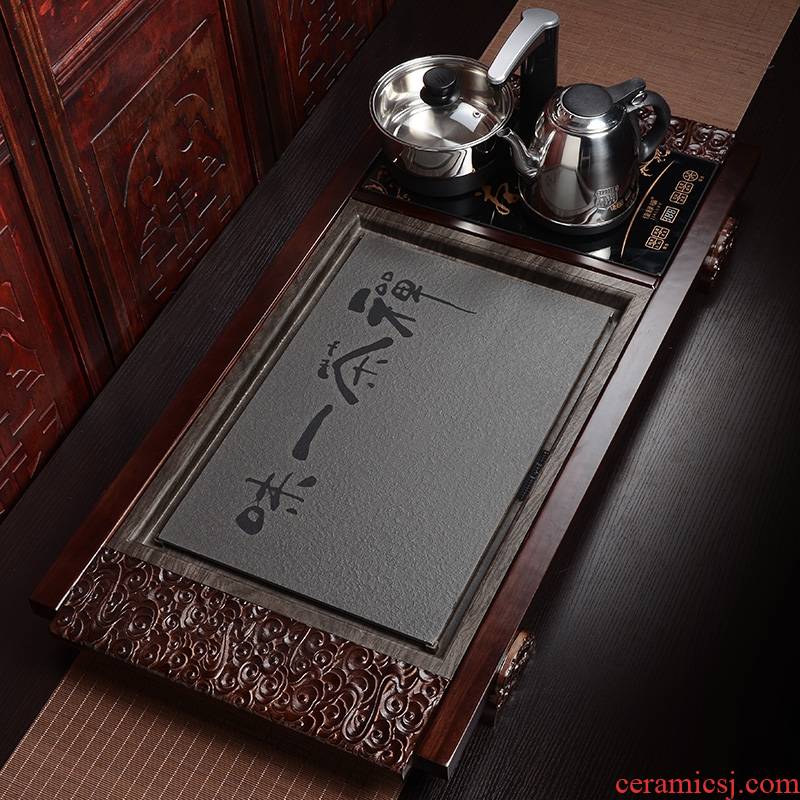 Hk xin rui solid wood tea tray was kung fu tea set household in hydropower tea stove tea tea tea tea