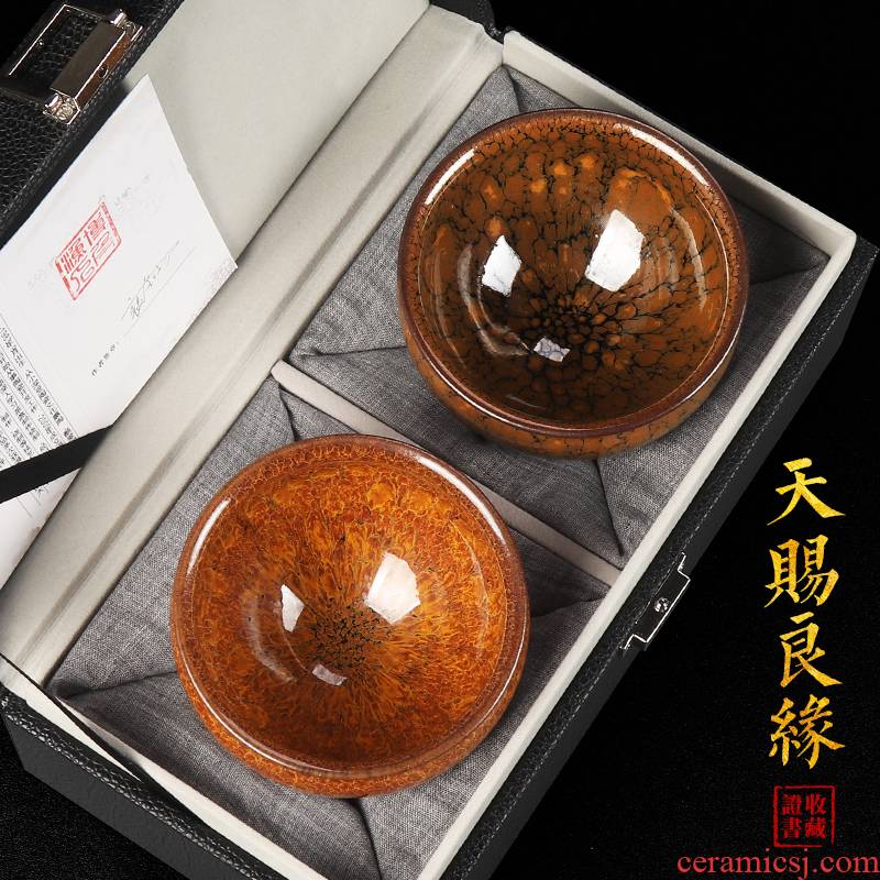 Artisan fairy famous building light for CPU firewood lamp cup master cup partridge spot pure manual kung fu tea cup tire iron