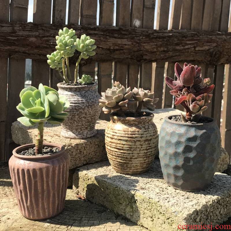 Old running the flowerpot restoring ancient ways of creative move coarse pottery breathable meat meat plant special offer a clearance indoor small fleshy flower pot