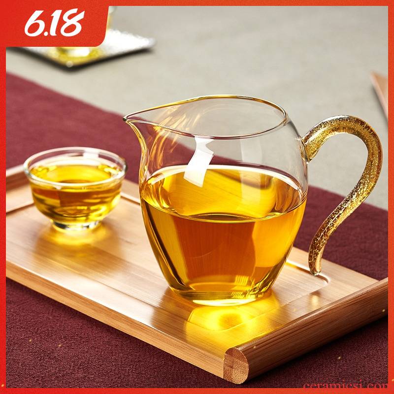 Reasonable glass cup upset heat) suit Japanese household filter kung fu tea accessories tea sea points