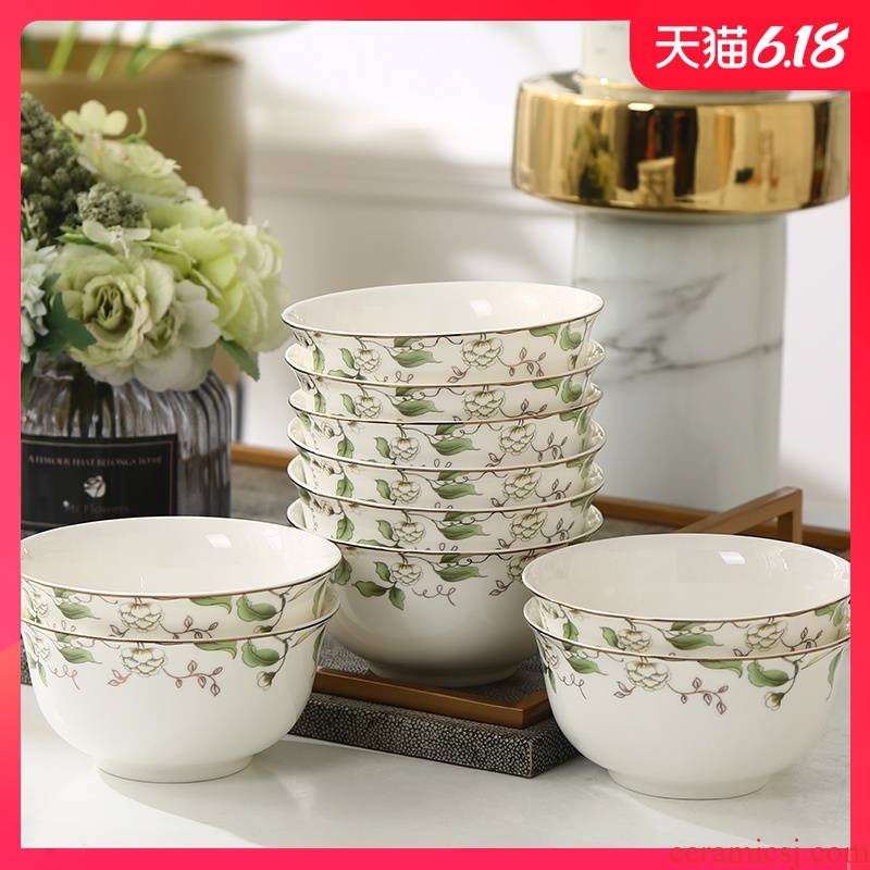 Garland ipads porcelain tableware customize champs elysees northern wind household rice bowls bowl dish plate spoon