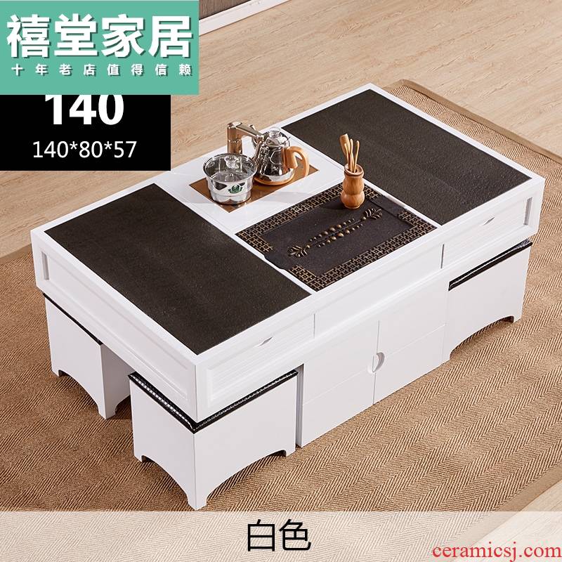 I and contracted fire Nordic marble stone kung fu tea table multifunctional sitting room tea tea table of office desks and chairs
