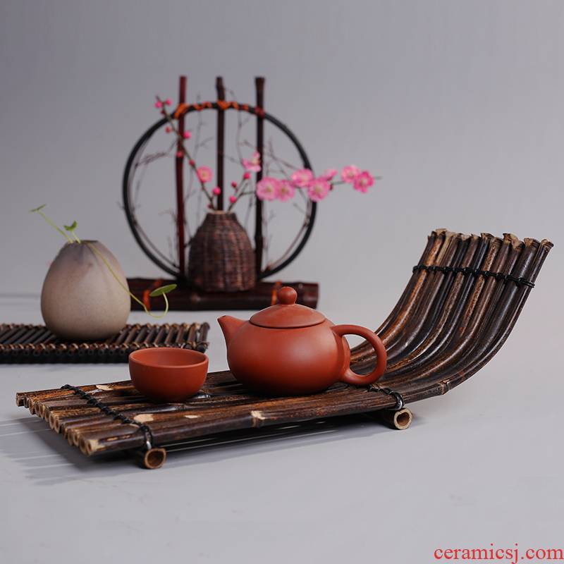 T a raft cup mat pot holder, zen dry terms Taiwan tea tray tea tea accessories receive cup base retro place other people