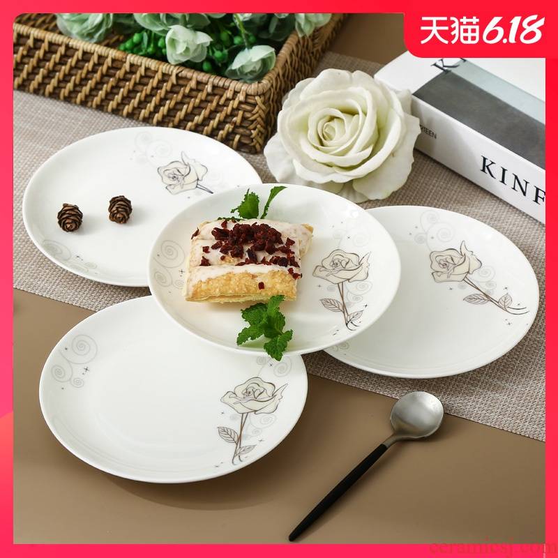 Garland ipads porcelain household ipads plate to spit the ipads plate creative round western dessert cake pan ceramic small dishes