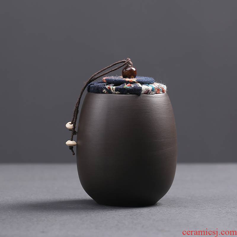 JiaXin violet arenaceous caddy fixings receives the trumpet pu - erh tea with tea box of portable mini storage seal pot home to travel