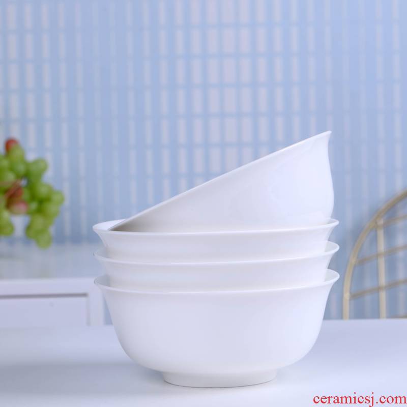 Jingdezhen ceramic rainbow such use white household utensils to eat a single large bowls of rice bowl noodles bowl of soup bowl bowl