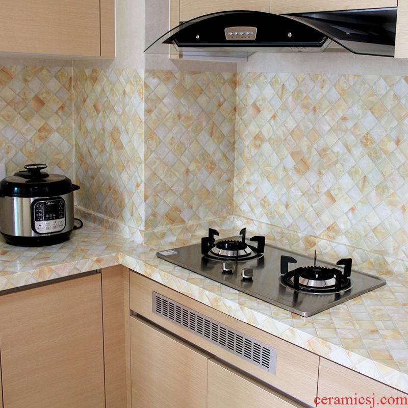 Oil becomes marble tile stick the kitchen stove surface waterproof bathroom cabinet furniture renovation which wallpaper adhesive