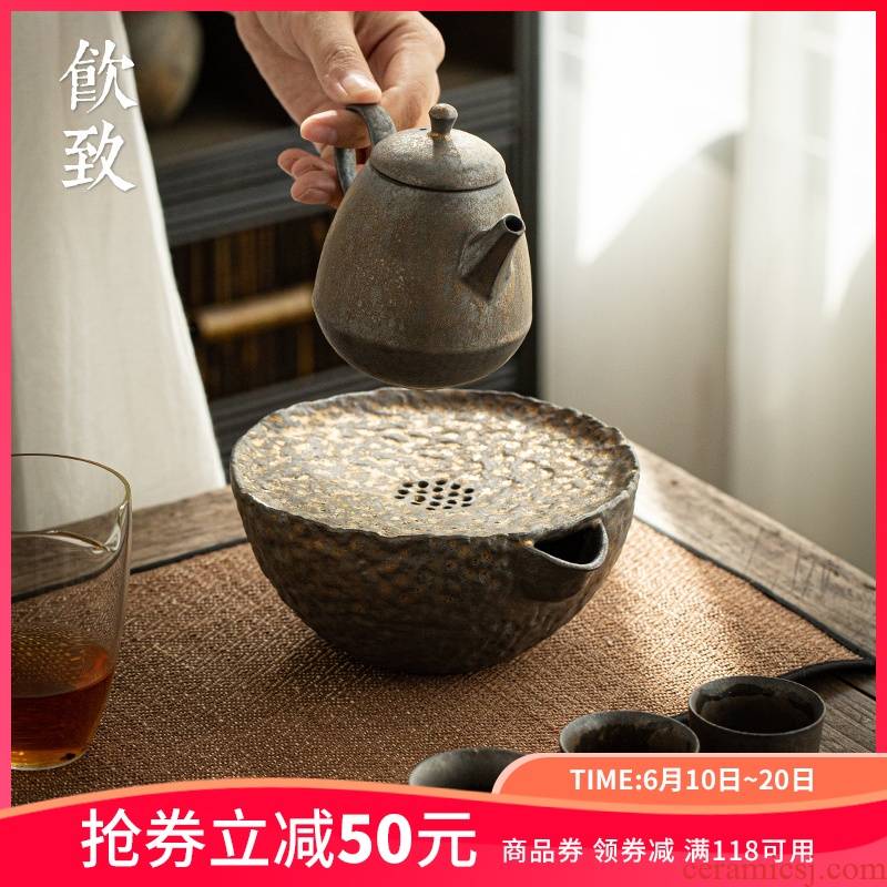 Ultimately responds to gold iron glaze ceramic pot of 12 water type restoring ancient ways doing mercifully machine have kung fu tea tea pot pad teapot