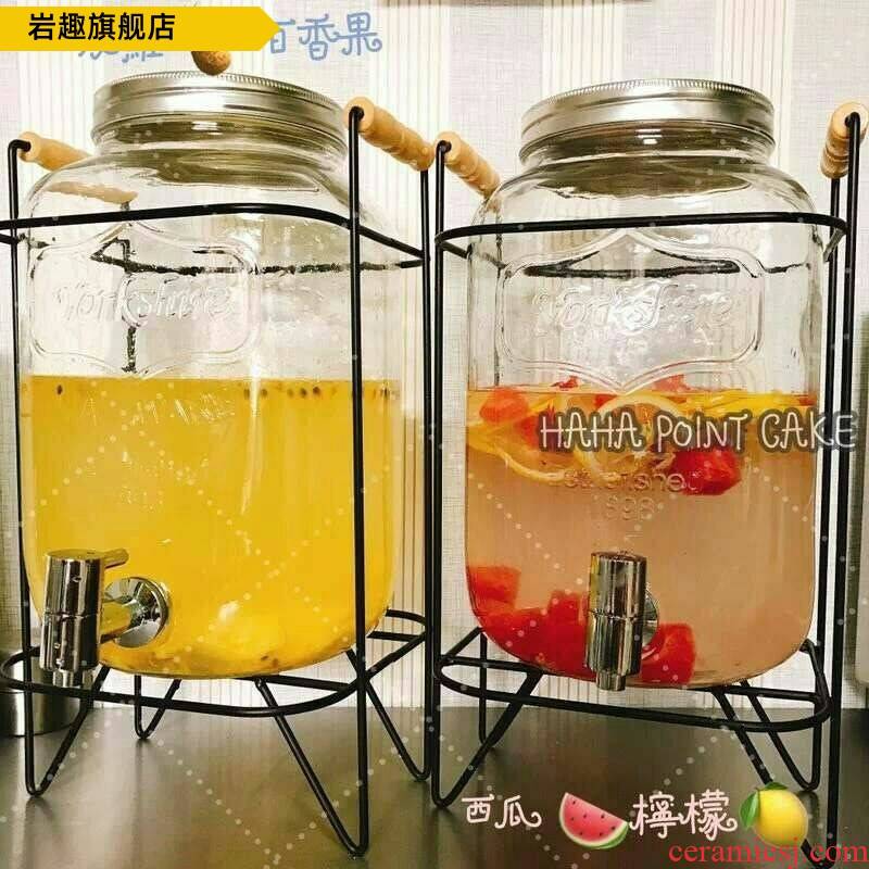 With cold tap switch on the kettle high temperature resistant ltd. glass juice ding beverage bottle beer barrel mercifully explosion