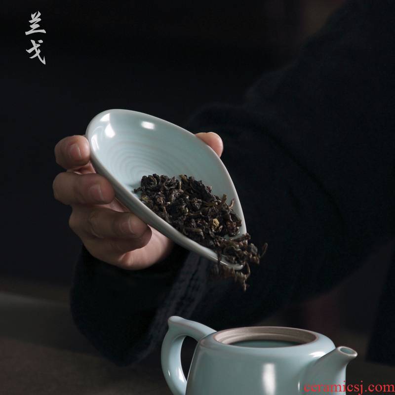 Having the azure your up tea holder your porcelain tea accessories kung fu tea set household ceramic tea tea tool