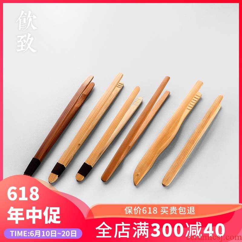 Ultimately responds to checking out bamboo qualitative clincher bamboo cups of tea set tea tweezers single tea set zero with six gentleman 's real wood