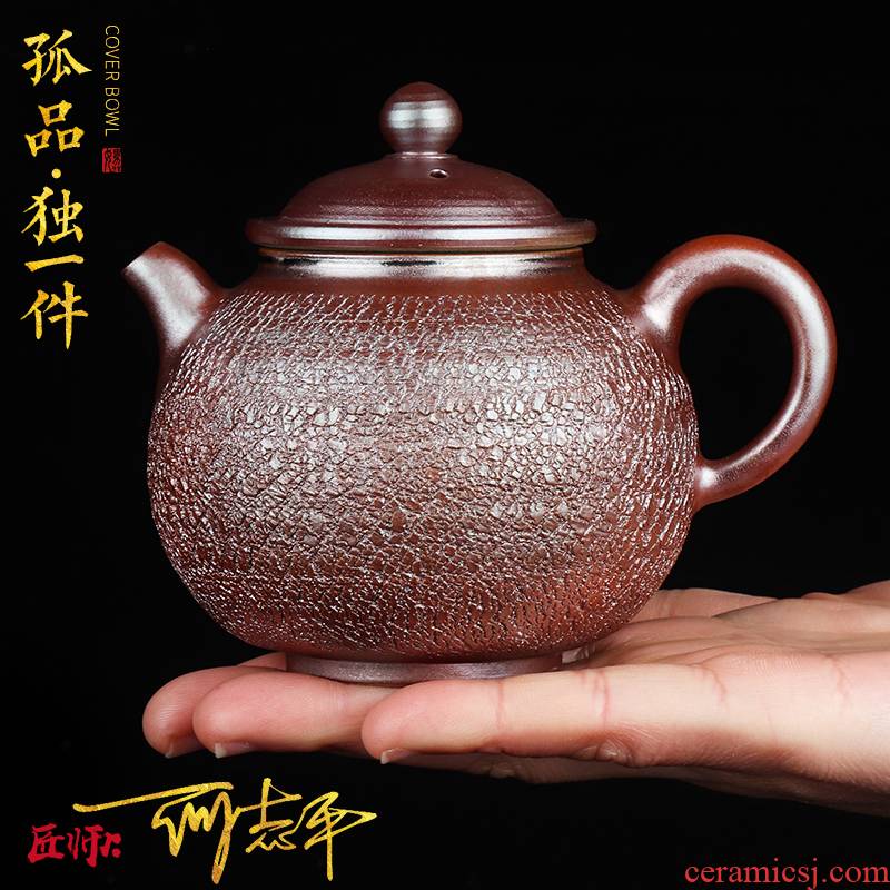 Artisan fairy orphan works hand made burst to burn pot of single pot of kung fu tea set household ceramic pot teapot restoring ancient ways