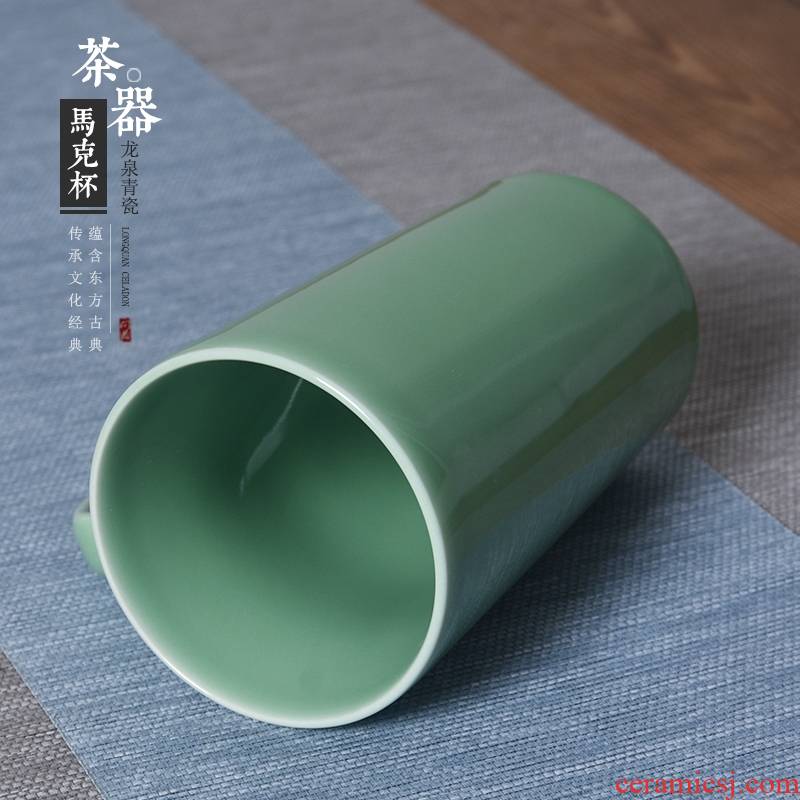 Association, longteng longquan celadon take cup water office cup coffee cup large - capacity single cup beer glass of milk