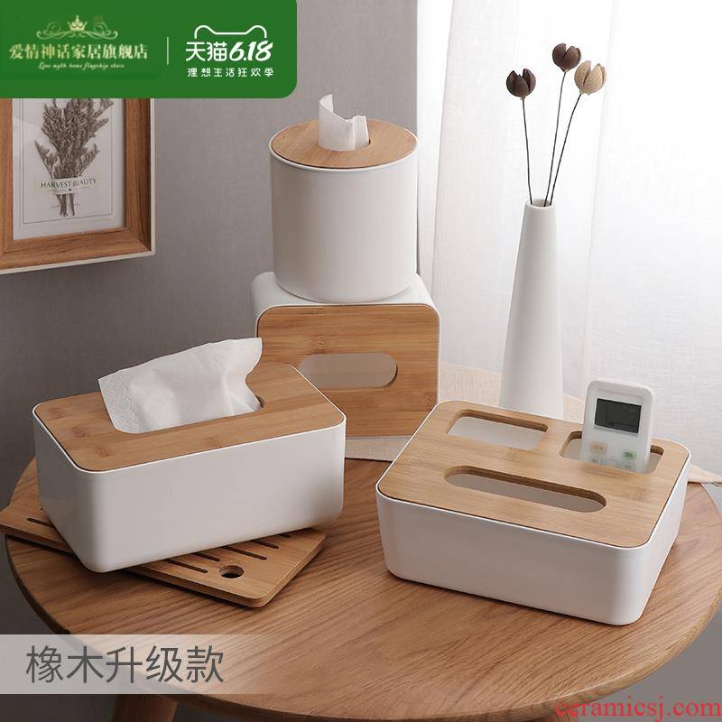 Toilet smoke box office tea table with a desktop move square Nordic breeze restaurant multi - function paper box