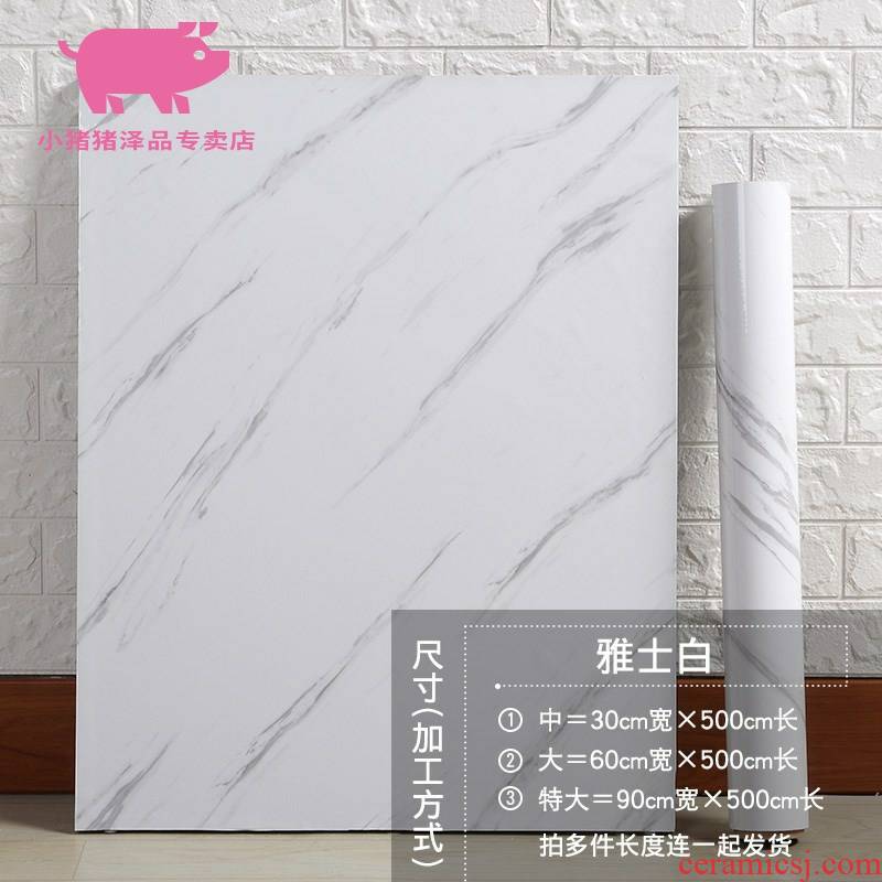 Imitation marble stickers toilet waterproof tile kitchen hearth table with cabinet renovation background which wallpaper adhesive.