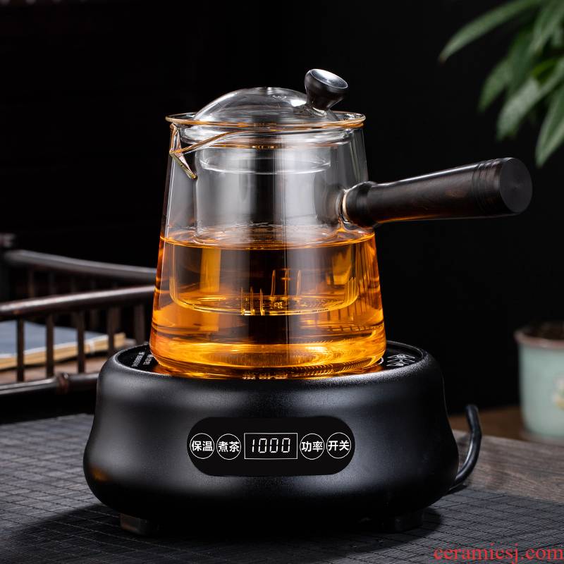 Steam cooking kettle side of high temperature resistant glass to burn white tea special electric TaoLu boiled tea, the teapot suit curing pot
