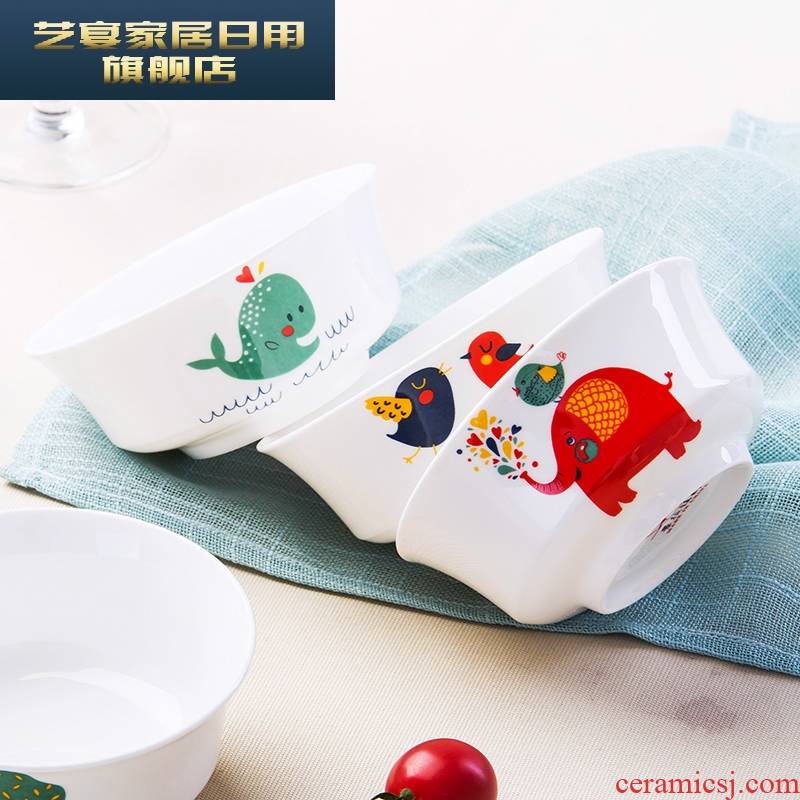 1 hj dishes suit jingdezhen ceramic ipads, lovely home tableware suit Japanese dishes creative small animals