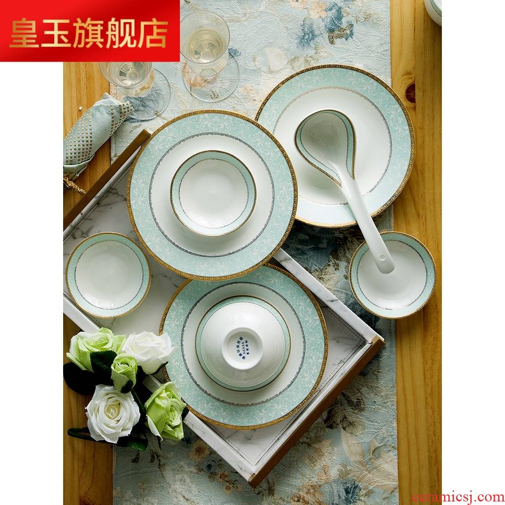 8 PCQ jingdezhen web celebrity dishes suit household new western - style dishes simple dish bowl meal ipads porcelain tableware