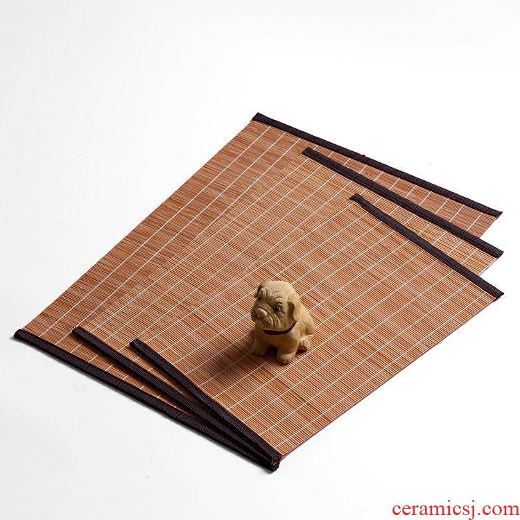 Bamboo qualitative tea table make tea tea Bamboo mat Bamboo tea kunfu tea accessories insulating mat Bamboo qualitative curtain tea cup mat
