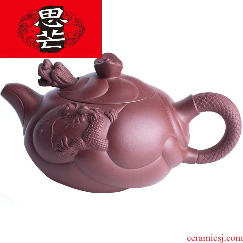 Thinking mans strength ceramics li cocoa all hand fish dragon it teapot cooked pot ceramic kung fu