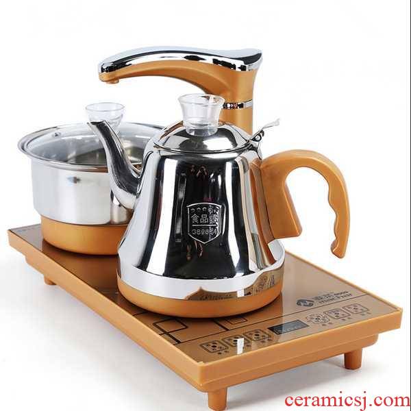 Automatic water kettle electric touch embedded water glass tea sets tea tray induction cooker