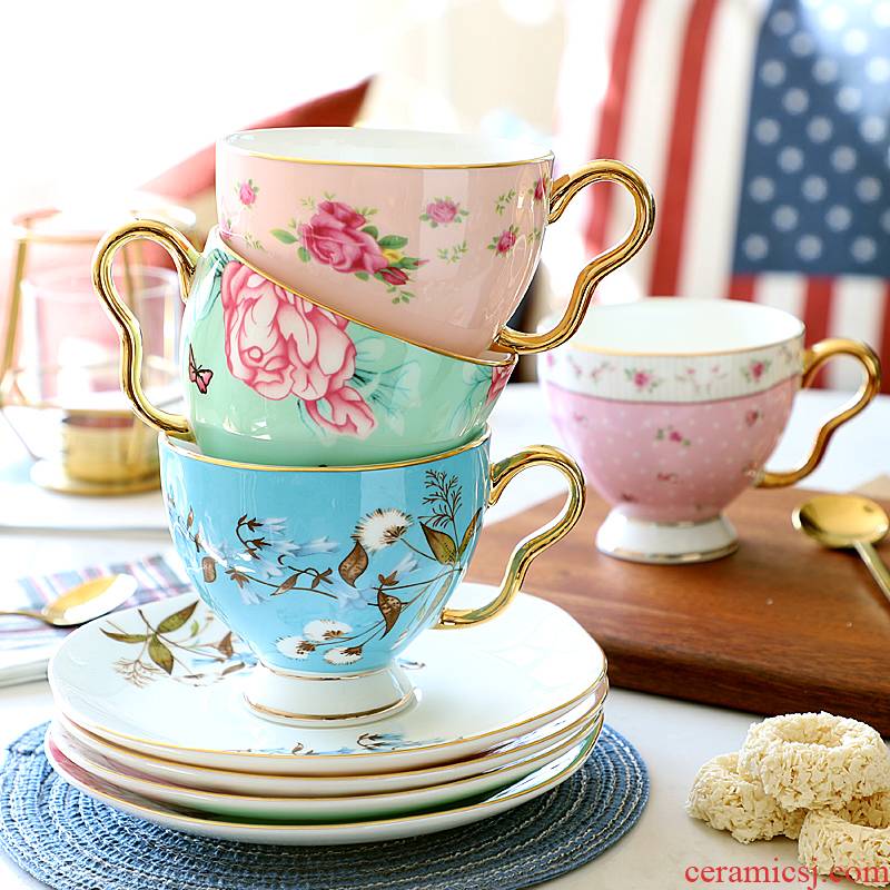 Coffee cup suit small European - style key-2 luxury ipads porcelain European style afternoon tea tea set ceramic English household delicate cups