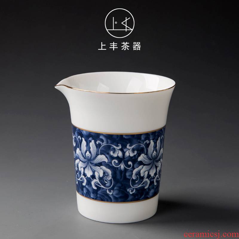 On the an abundant tea white porcelain ceramic fair keller kung fu tea set points of blue and white porcelain tea is tea and tea cup sea large cup
