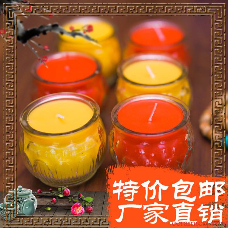 SuYouDeng worship Buddha light home 24 hours the lotus lamp Buddha GongDeng small smokeless candles, based boiled tea bag in the mail
