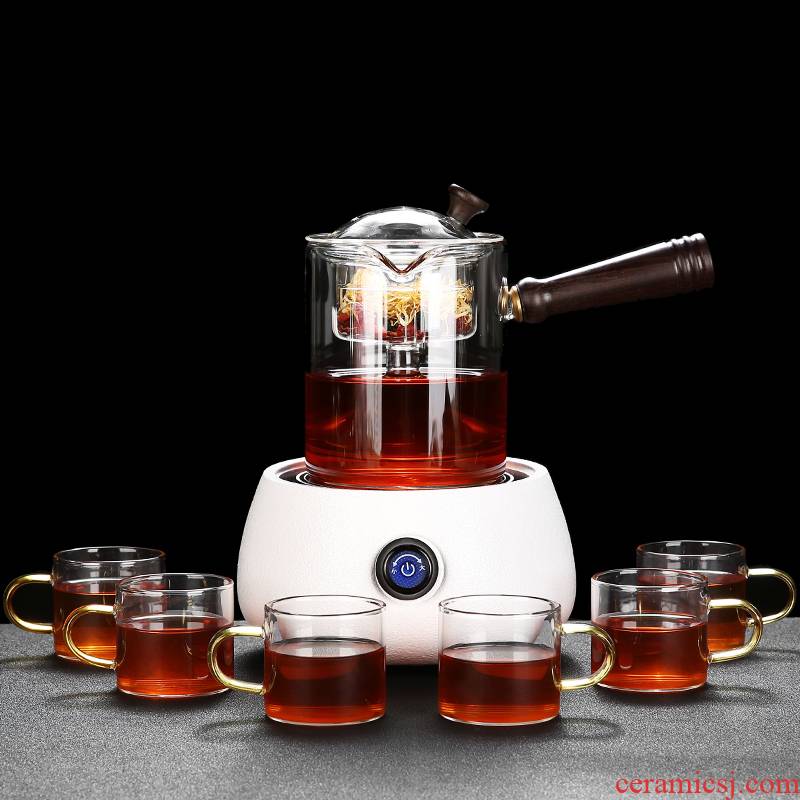 Hong bo gourmet cook Japanese tea set a complete set of kung fu tea set contracted household the coarse pottery TaoLu glass cooking pot