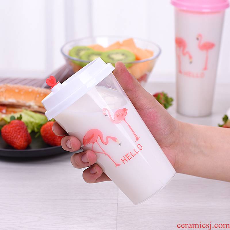 90 caliber thickening web celebrity one - time tea cup plastic cup of fruit juice drinks plastic cups with cover customizable log.
