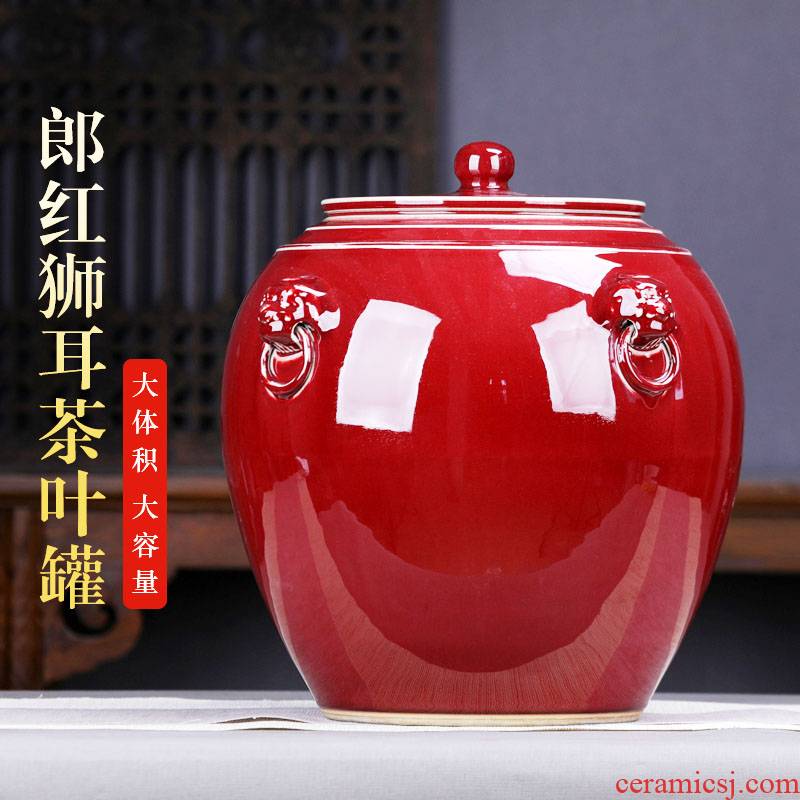 Ruby red in ceramic tea pot large collection of pu 'er tea cake big pot receive large tea urn and POTS