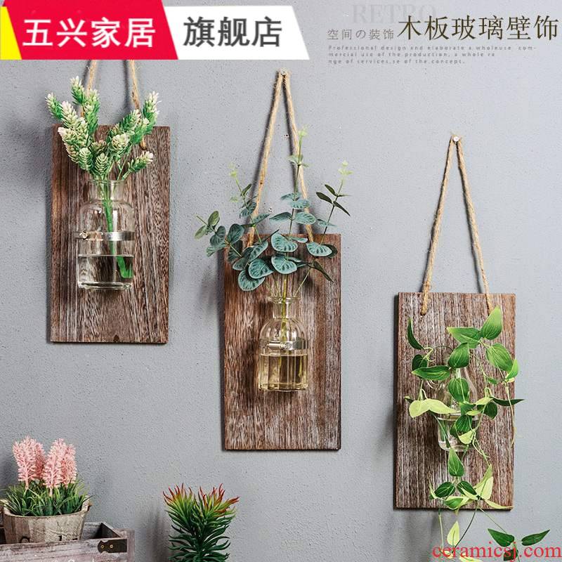 Industrial wind restoring ancient ways is soft, green metope adornment wall hanging pot milk tea shop wall act the role of creative hotel accessories
