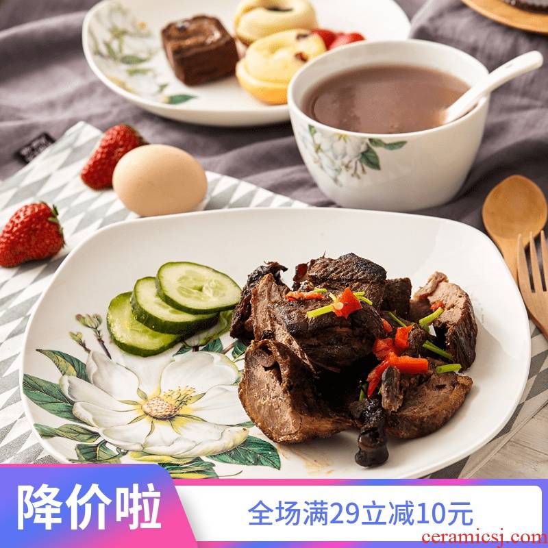 Ipads China tableware set free combination collocation kapok DIY rainbow such as bowl spoon/use/microwave/dishes