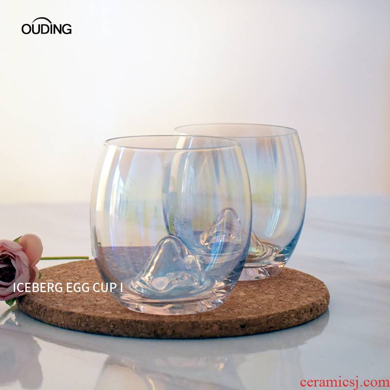 The Nordic idea manual INS dazzle see colour iceberg cup of red wine glasses of whiskey glass crystal glass cup