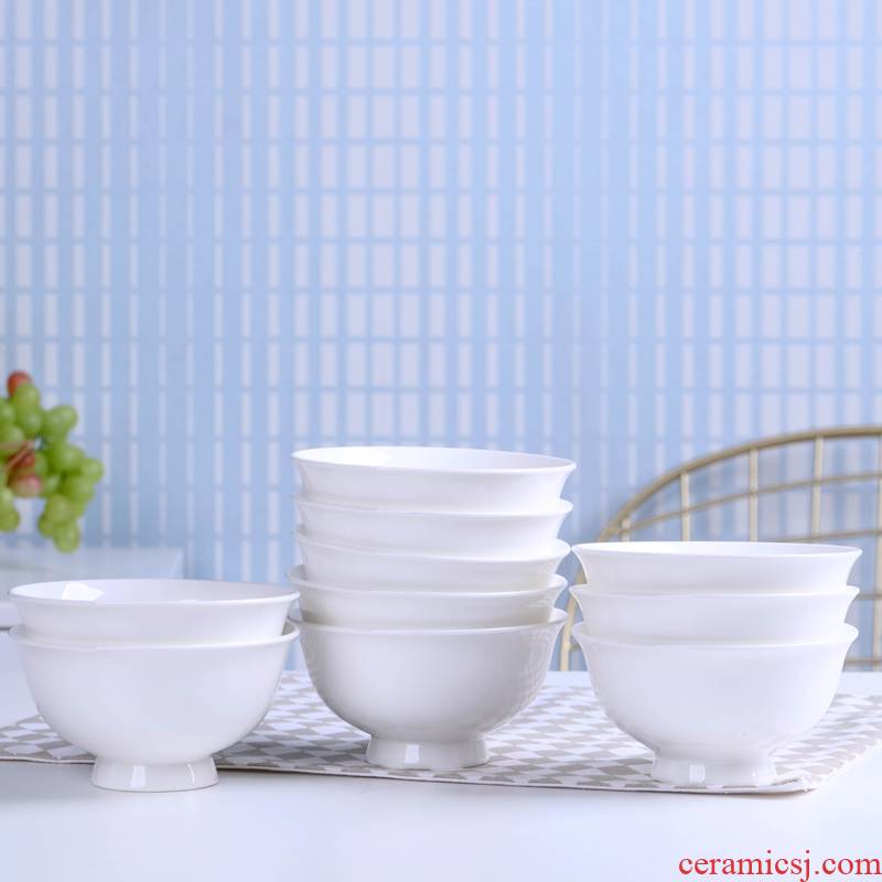 Household utensils for 10 a to pure single ceramic bowl noodles bowl of rice bowls bird 's nest ten little soup bowl
