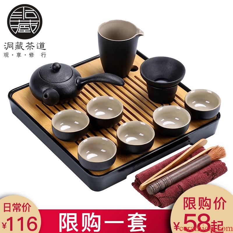In building the European - style components of a complete set of tea service suit household contracted and I kungfu tea sets kunfu tea tea tray