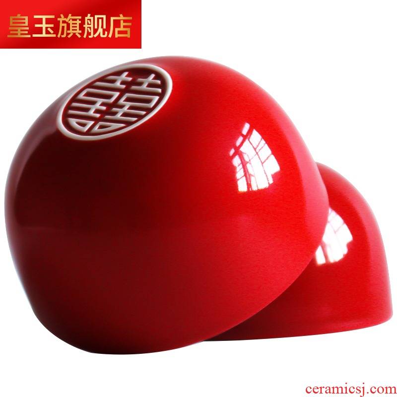 8 tyc I a pair of red ceramic xi always gifts friends gifts for porcelain bowl practical character of new wedding