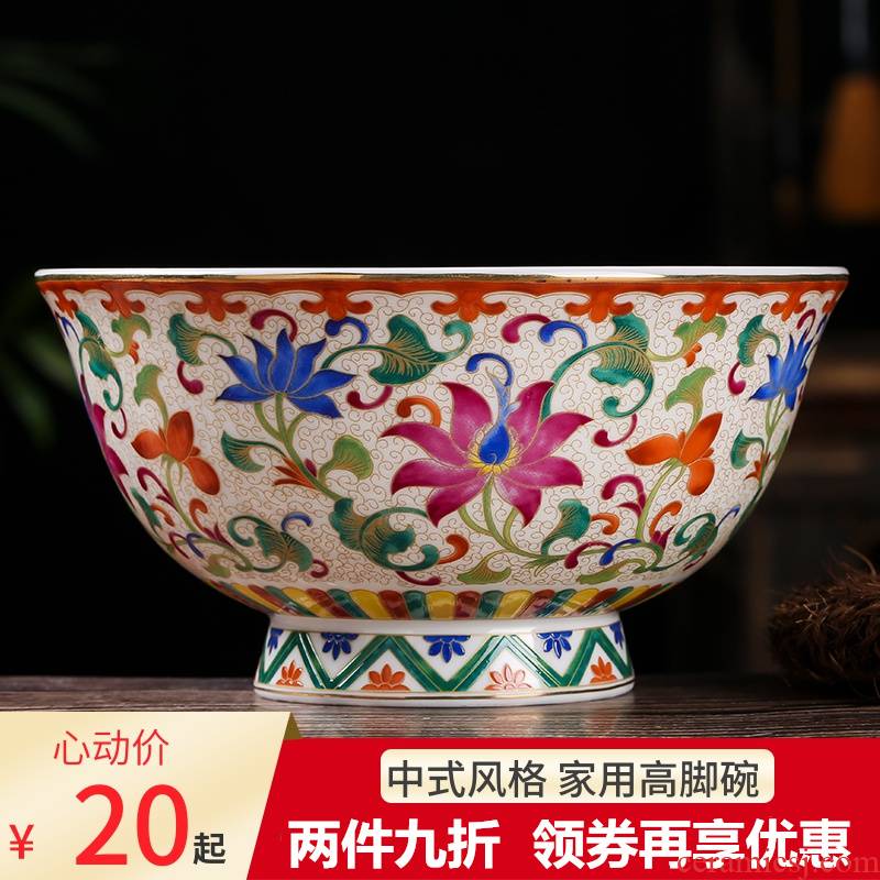 Household of Chinese style eat bowl bowl a single ceramic bowls of rice bowls ipads students lovely rainbow such as bowl bowl bowl suit mercifully
