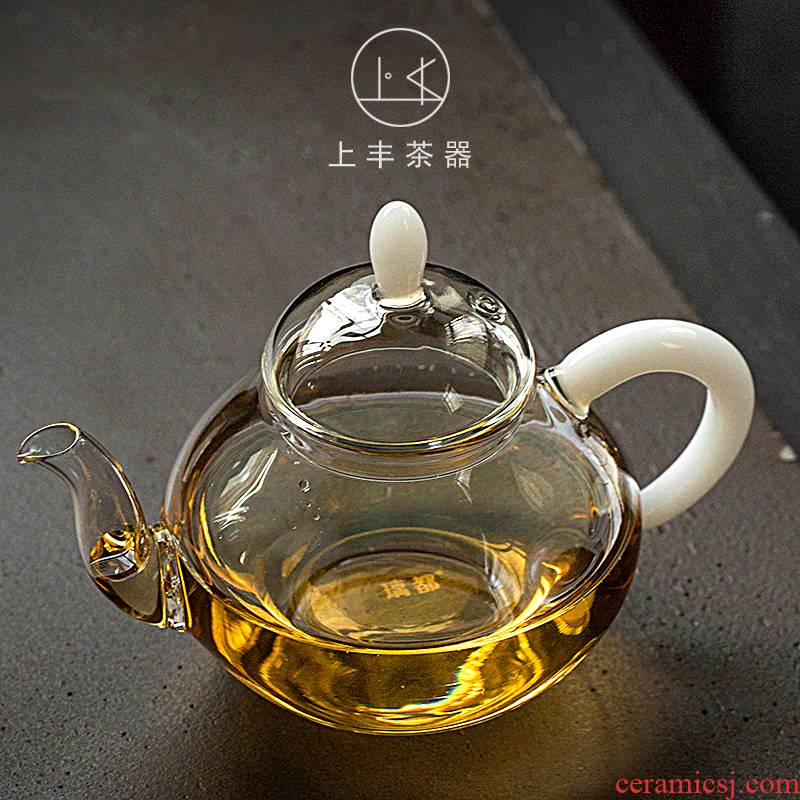 Hand on the an abundant tea glass teapot office kung fu tea filter teapot heat - resistant household contracted tea set