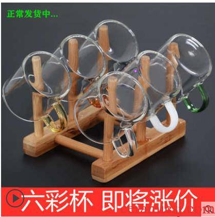 Little glass cup heat household kung fu tea set transparent single master cup upset take 6 pack