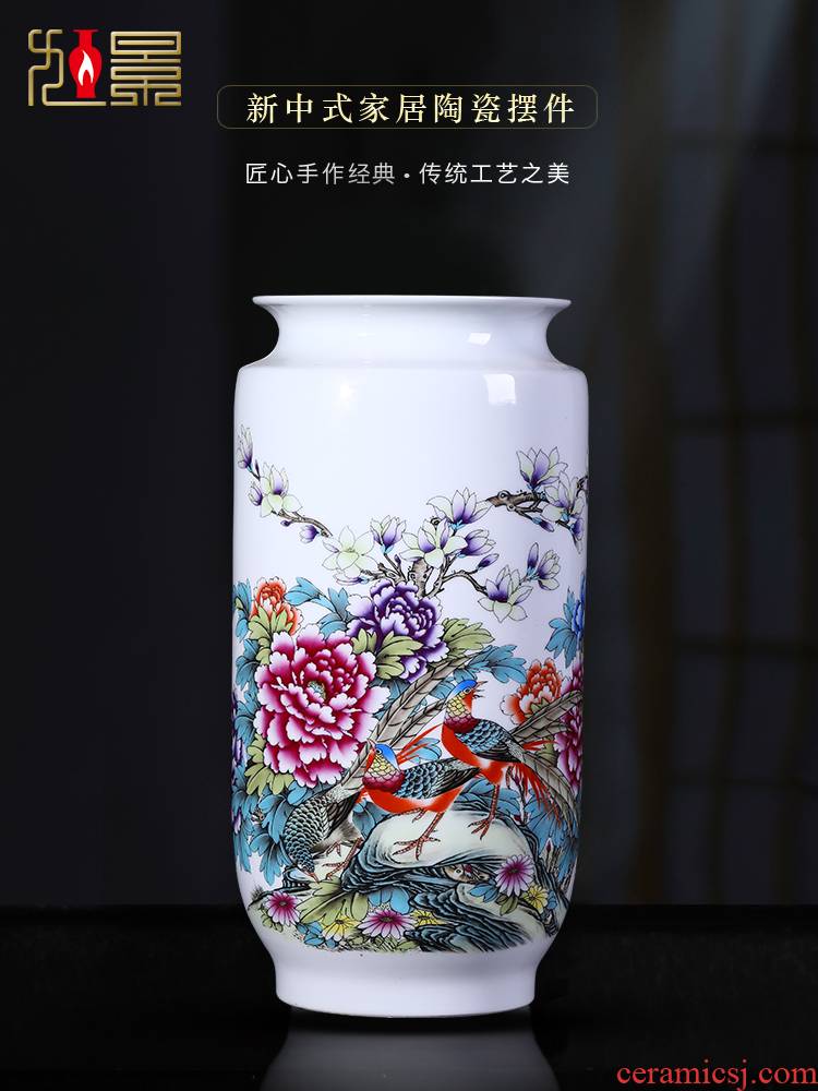Jingdezhen ceramic vases, large sitting room ground flower arranging furnishing articles Chinese calligraphy and painting scroll cylinder book the receive tube of porcelain