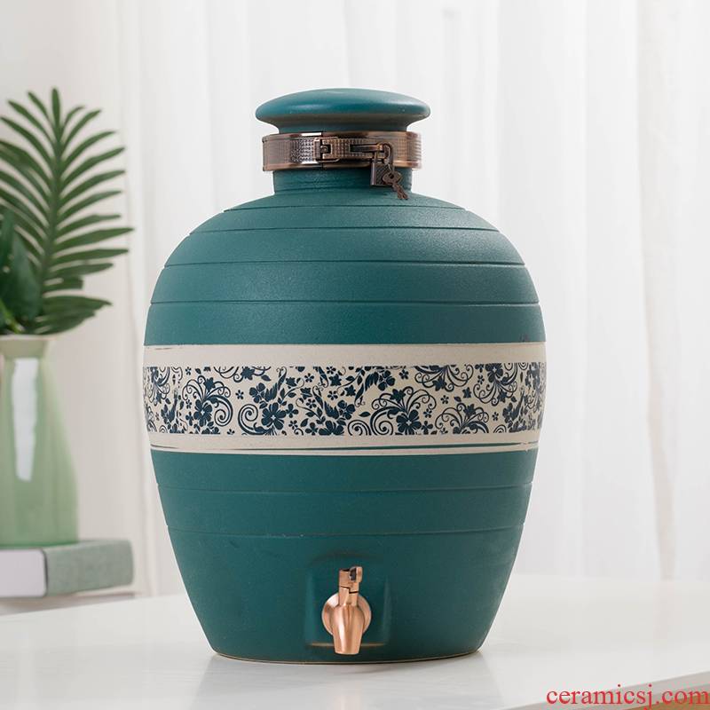 The new jingdezhen ceramic wine jar home 20/50/100 jins seal with tap water expressions using mercifully wine is special