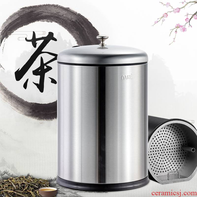 In hot, cool tea barrel barrels of home sitting room kung fu trash can stainless steel small filter In hot tea tea taking