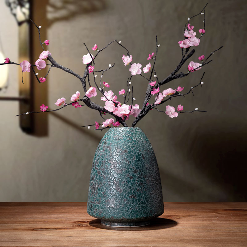 Jingdezhen simulation dried flower decoration vase furnishing articles of Chinese style living room table ceramic flower arranging retro creative TV ark
