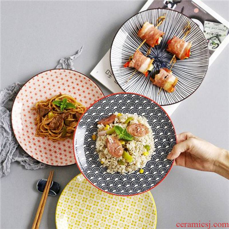 Japanese disc ceramic tableware nice dish dish dish creative household disc western food steak dishes