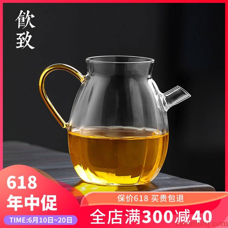 Creative fair keller to heat - resistant glass jug type transparent kung fu tea tea accessories glass portion male cup of tea