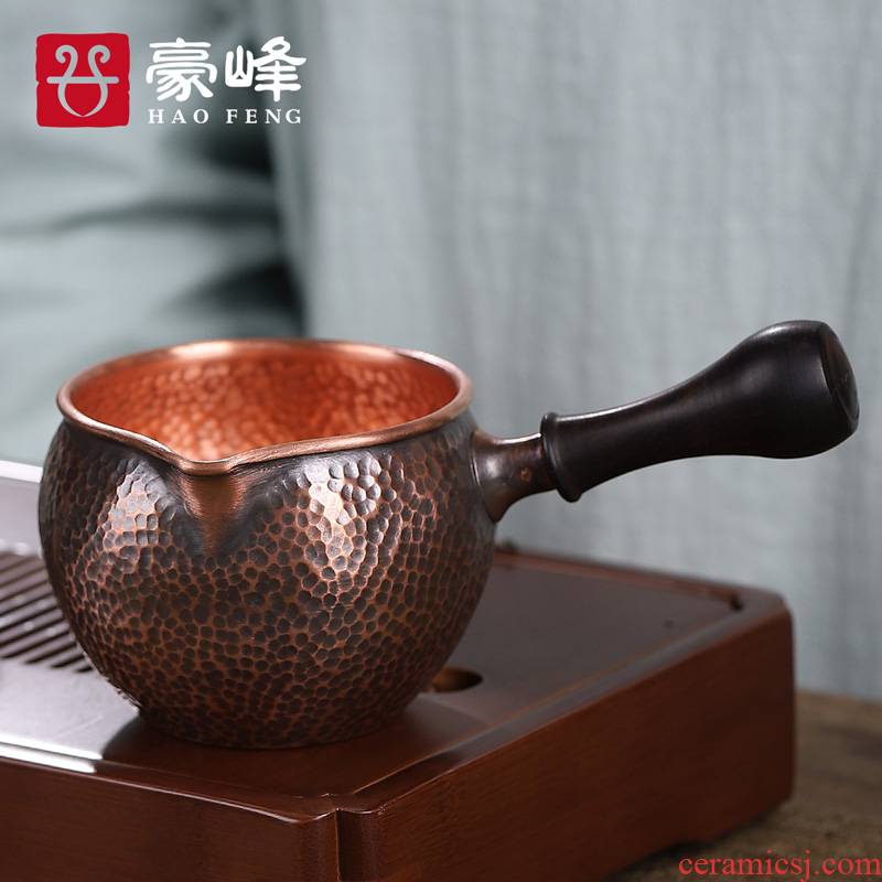 HaoFeng copper side to restore ancient ways just tea cup copper parts manual cup tea tea ware tea sea cooper