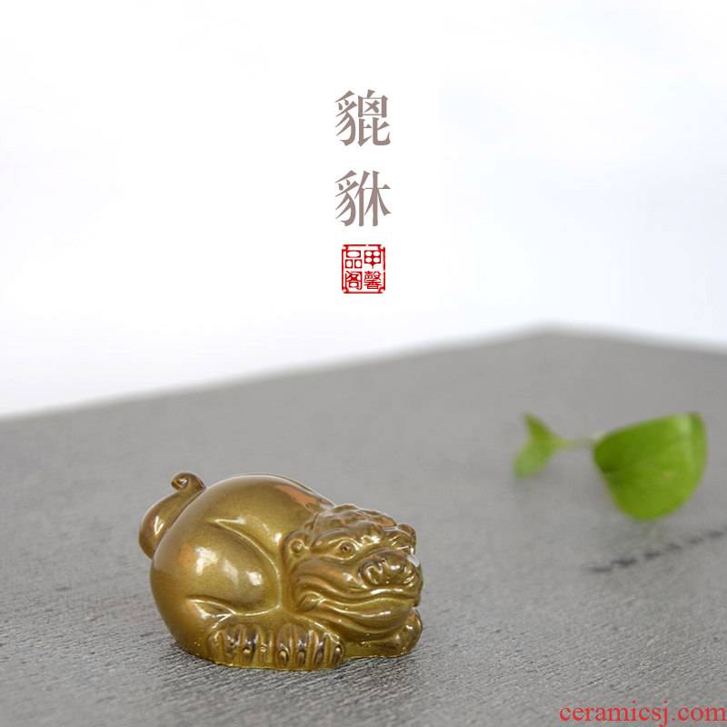 JiaXin tea pet color tea play furnishing articles furnishing articles in plutus looks a Xiu resin kung fu tea accessories